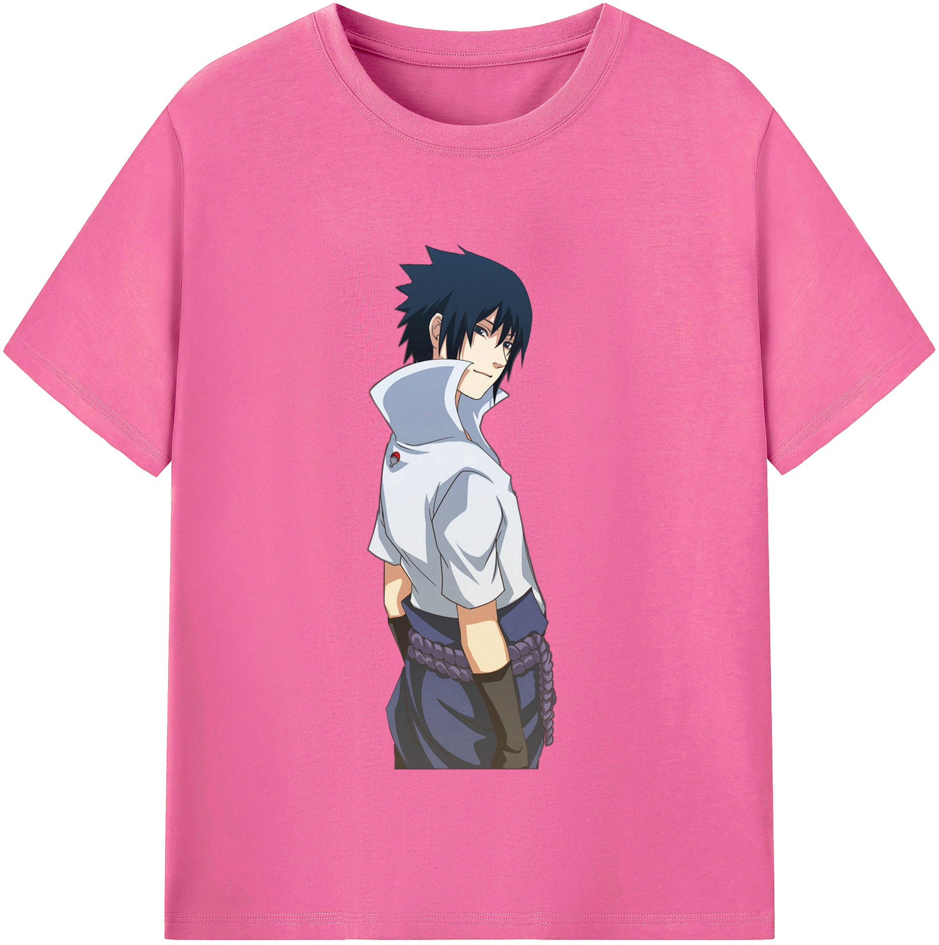 （画像用） NARUTO -ナルト- うちは サスケ Uchiha Sasuke レディースカジュアルプリントTシャツ（綿100％）